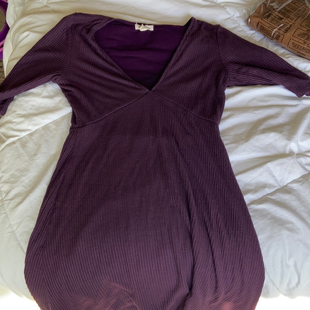 Anthropologie Small Plum Purple Mini Dress